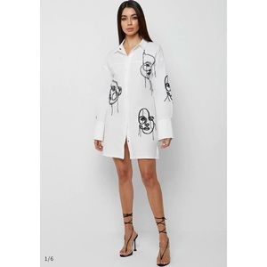 NWT Maniere De Voir LINE ART SHIRT DRESS